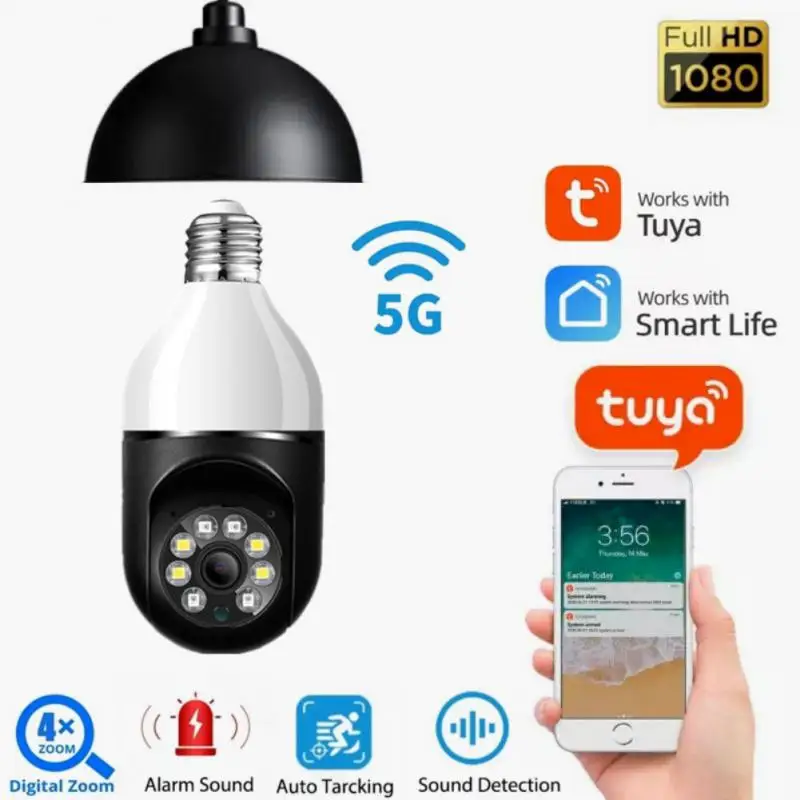 Лампочка 1080P E27 Wifi камера с PTZ HD инфракрасное ночное видение двусторонняя связь радионяня автоматическое отслеживание Умный дом Безопасност...
Лампочка 1080P E27 Wifi камера с PTZ HD инфракрасное ночное видение двусторонняя связь радионяня автоматическое отслеживание Умный дом Безопасност...