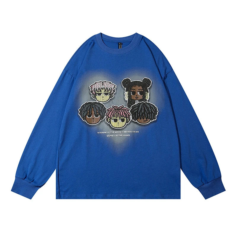 Cartoon Kids Foam Love Pattern Round Neck Casual Thin Hoodies for Men and Women Autumn Hip Hop Loose Oversized Sweatshirts
Cartoon Kids Foam Love Pattern Round Neck Casual Thin Hoodies for Men and Women Autumn Hip Hop Loose Oversized Sweatshirts