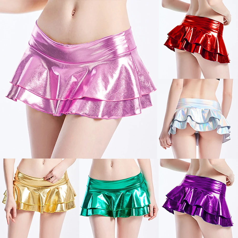 Europe sexy Metallic Shiny skirts , faux leather low waisted double layered Ruffled skirts, fun performance clothing wholesale
Europe sexy Metallic Shiny skirts , faux leather low waisted double layered Ruffled skirts, fun performance clothing wholesale