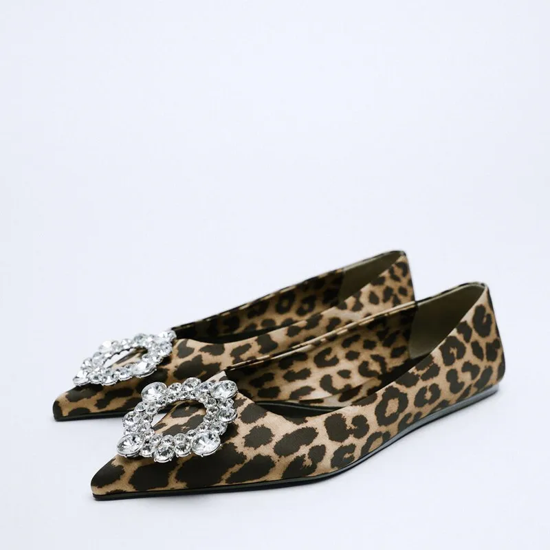 Leopard Print Ballet Flats Women Flat Shoes Women Shoes Rhinestone Decoration Pointed Toe High Heels Ladies 2022 Fall New Style
Leopard Print Ballet Flats Women Flat Shoes Women Shoes Rhinestone Decoration Pointed Toe High Heels Ladies 2022 Fall New Style