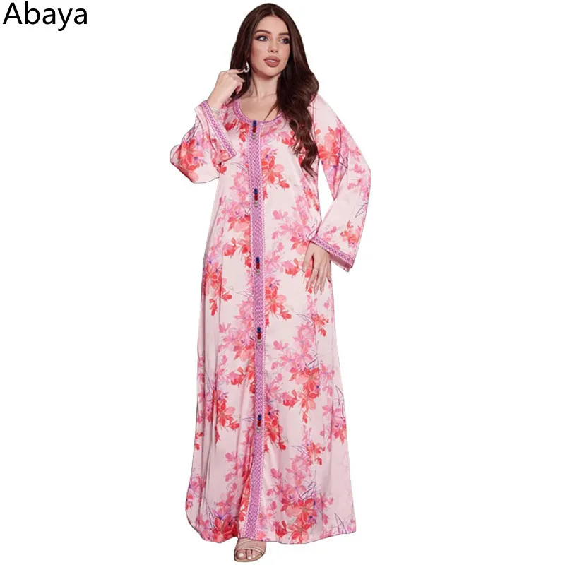Muslim Party Dress Printed Lace Patchwork Long Sleeves Abaya Middle East Jalabiya Robes Vestidos Musulmanes Islamic Clothing
Muslim Party Dress Printed Lace Patchwork Long Sleeves Abaya Middle East Jalabiya Robes Vestidos Musulmanes Islamic Clothing