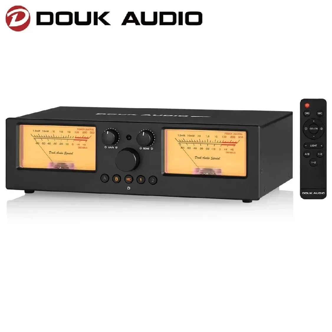 Douk Audio VU3PRO 2-IN-2-OUT Переключатель Усилитель/селектор динамиков с VU-метром