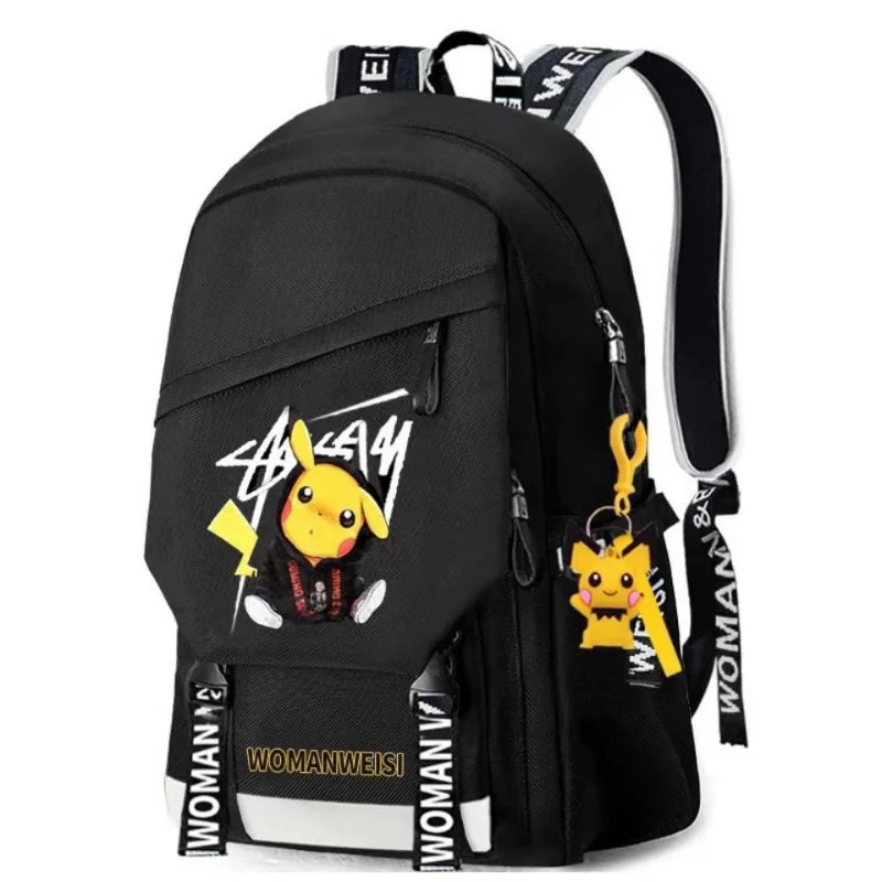 Pokemon Kawaii Pikachu schoolbag large-capacity student men's and women's backpack trendy fashion travel bag computer bag 
Pokemon Kawaii Pikachu schoolbag large-capacity student men's and women's backpack trendy fashion travel bag computer bag