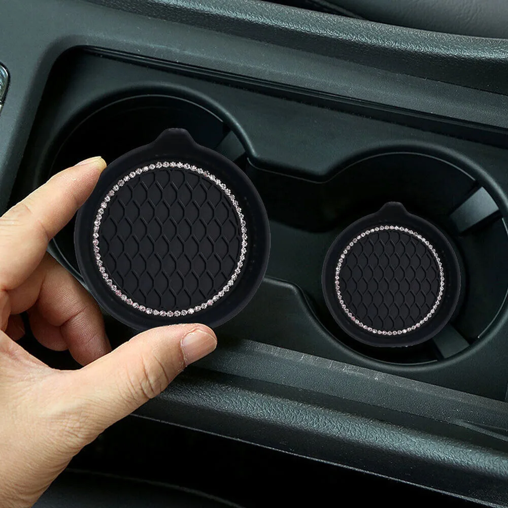2Pcs Bling Car Cup Holder Coasters Black Rhinestone Car Cup Holder Insert Coaster Anti-slip Pad Mat Auto Interior Accessories
2Pcs Bling Car Cup Holder Coasters Black Rhinestone Car Cup Holder Insert Coaster Anti-slip Pad Mat Auto Interior Accessories
