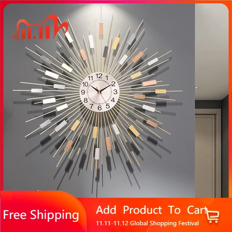 

Silent Wall Clock Nordic Morden Design Quartz Mechanism Bedroom Decorated Wall Clock Living Room Horloge Murale Watch Wall