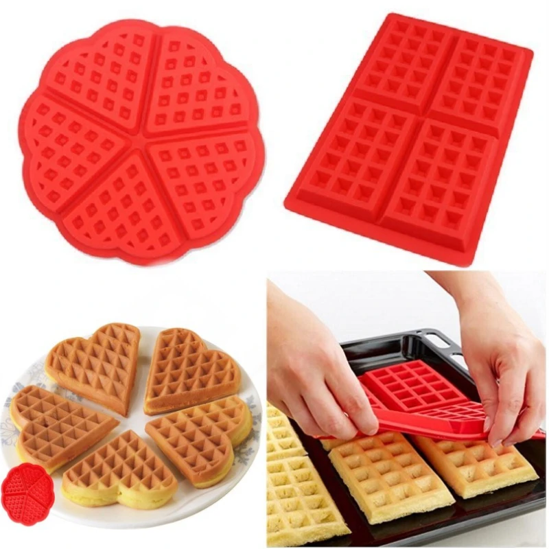 

Waffle Mold Silicone Cake Mould Kitchen Baking Molds Chocolate Bread Mold Non-stick Muffin Mould Cookie Cooking Tool Bakeware