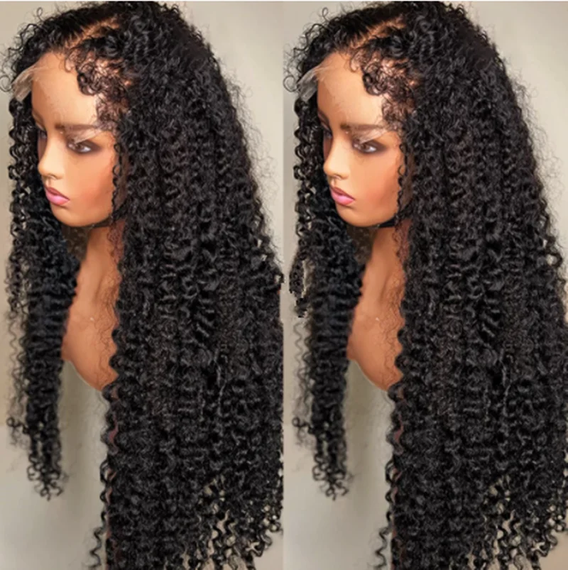 Black Kinky Curly Preplucked 26 Inches Long 180%Density Glueless Lace Front Wig With BabyHair Heat Temperature Daily Cosplay Wig
Black Kinky Curly Preplucked 26 Inches Long 180%Density Glueless Lace Front Wig With BabyHair Heat Temperature Daily Cosplay Wig
