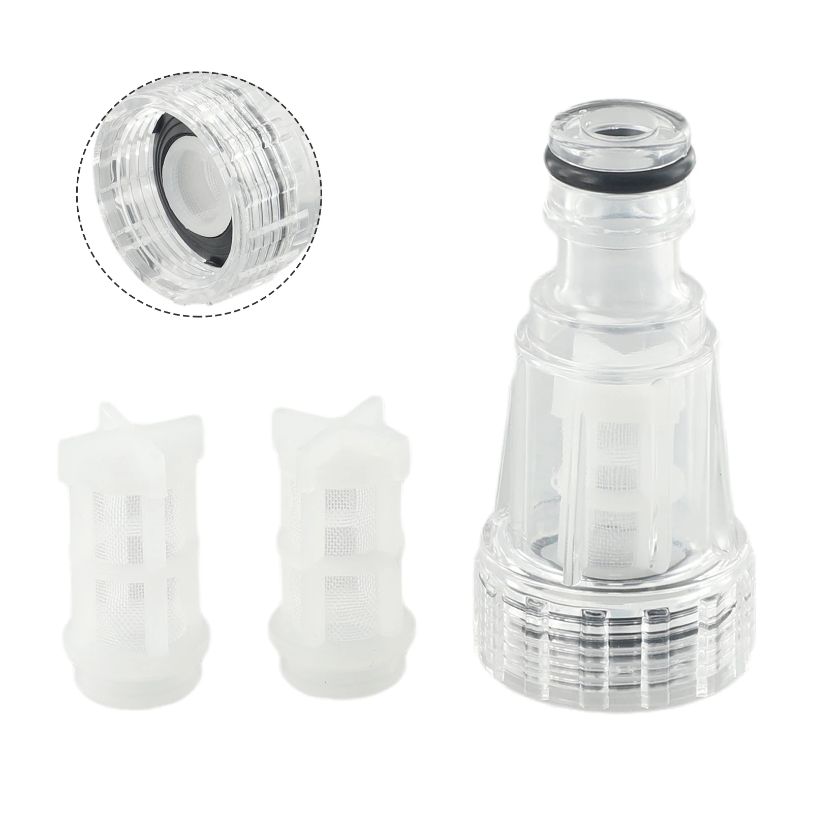 Cleaner Filter Nets Kit 175PSI Connection For Karcher K2-K7 Series Plastic Purifier Transparent Practical Useful
Cleaner Filter Nets Kit 175PSI Connection For Karcher K2-K7 Series Plastic Purifier Transparent Practical Useful