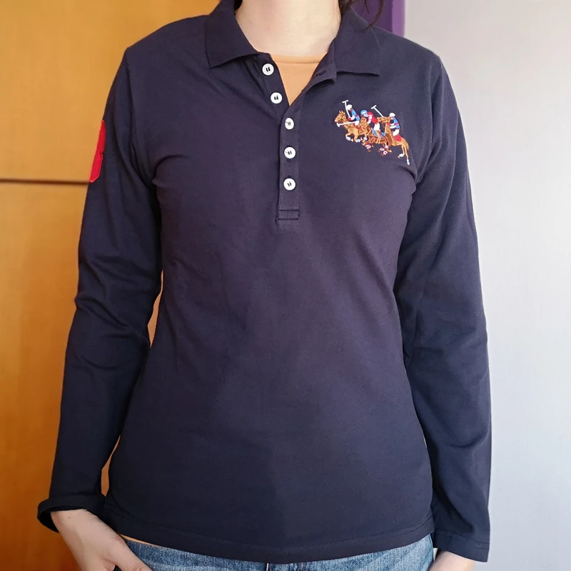 Top Quality Autumn And Winter New Polo Women's Shirt Breathable Long Polo Shirts Cotton Casual Solid Colour Lady Tees Fashion
Top Quality Autumn And Winter New Polo Women's Shirt Breathable Long Polo Shirts Cotton Casual Solid Colour Lady Tees Fashion