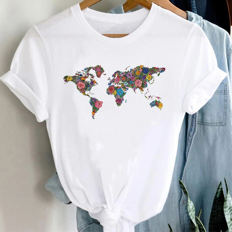 T-shirts Top For Women World Flower Floral Print Cute Trend Lady Clothing Womens Graphic T Shirt Ladies Female Tee T Shirt
T-shirts Top For Women World Flower Floral Print Cute Trend Lady Clothing Womens Graphic T Shirt Ladies Female Tee T Shirt
