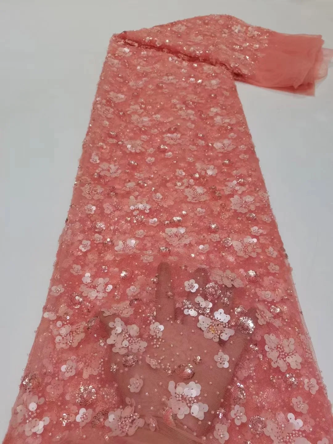 African Groom Sequins Beaded Lace Fabric 5 Yards 2023 High Quality Nigerian Wedding French Tulle Lace Material Sewing Dress
African Groom Sequins Beaded Lace Fabric 5 Yards 2023 High Quality Nigerian Wedding French Tulle Lace Material Sewing Dress
