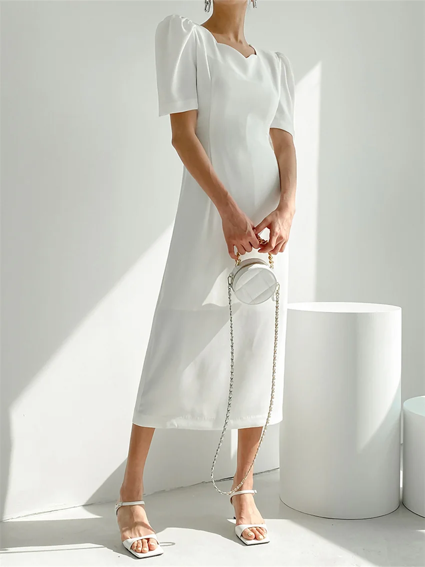 Summer Elegant Party Chic Long Dress Split Sexy 2022 Hot Slim Puff Sleeve Office Wear Fashion Prom Vestidos Mujer
Summer Elegant Party Chic Long Dress Split Sexy 2022 Hot Slim Puff Sleeve Office Wear Fashion Prom Vestidos Mujer