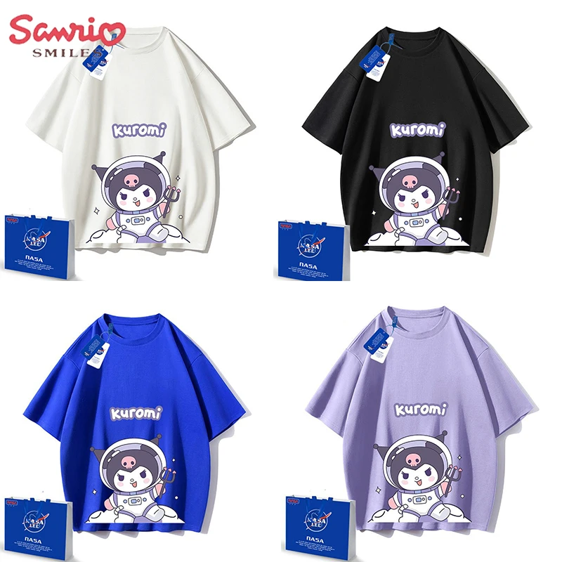Футболка из аниме серии Kawaii Sanrios Kuromi с героями мультфильмов, повседневные шорты, нижняя рубашка, летние детские хлопковые топы с коротким рукавом
Футболка из аниме серии Kawaii Sanrios Kuromi с героями мультфильмов, повседневные шорты, нижняя рубашка, летние детские хлопковые топы с коротким рукавом