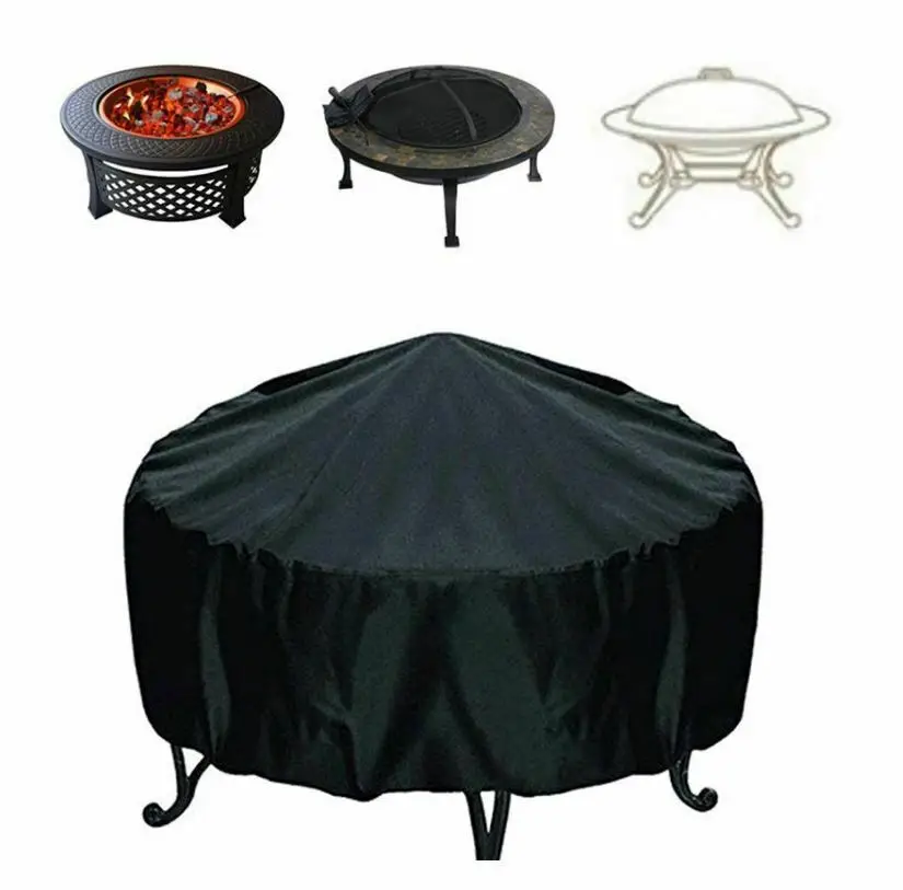 

Covers Dustproof Furnitures Patio Furniture Oxford Outdoor Garden Waterproof Grill Rainproof Round Barbecue Cover Cloth