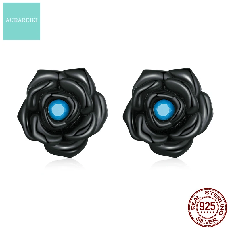 AURAREIKI Original Electroplated Black Rose Earring 925 Sterling Silver Personalized Mosaic Turquoise Jewelry Earrings for Women
AURAREIKI Original Electroplated Black Rose Earring 925 Sterling Silver Personalized Mosaic Turquoise Jewelry Earrings for Women