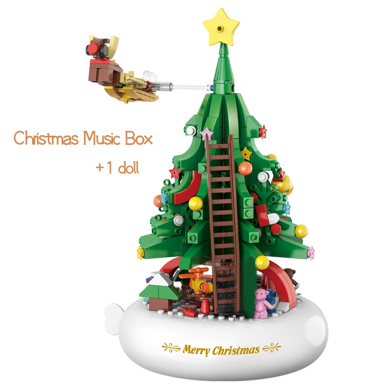New Merry Christmas Lighting Music Box Sets Building Block City Creative Santa Claus Treehouse Bricks Christmas Toys Kids Gifts
New Merry Christmas Lighting Music Box Sets Building Block City Creative Santa Claus Treehouse Bricks Christmas Toys Kids Gifts