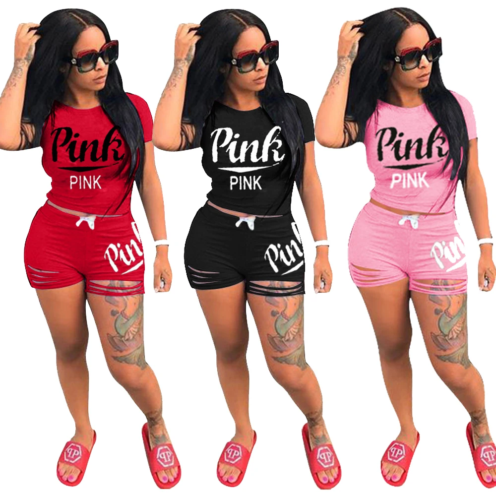 2022 New Arrivals Summer Women Pink Letter Printed Two Piece Outfits T Shirt and Shorts Tracksuit 2 Two Piece Biker Short Set
2022 New Arrivals Summer Women Pink Letter Printed Two Piece Outfits T Shirt and Shorts Tracksuit 2 Two Piece Biker Short Set