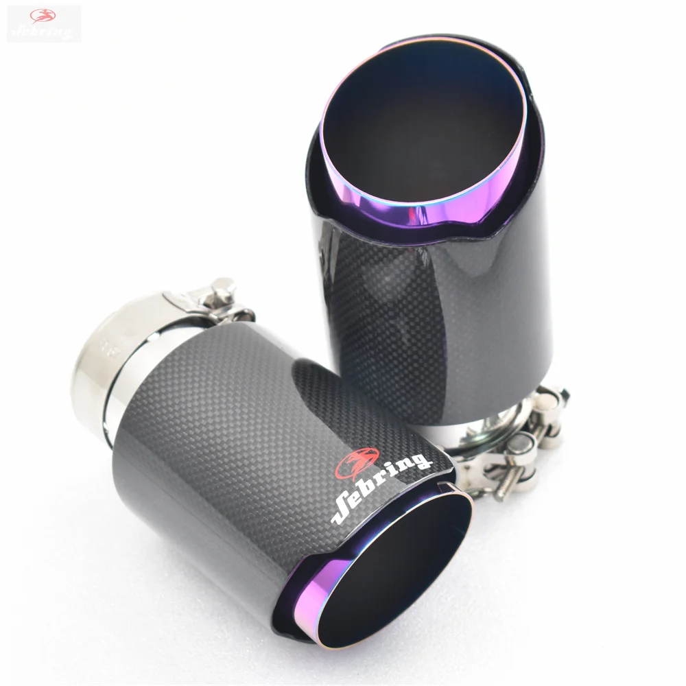 Sebring Car tip stainless steel carbon fiber caracce tail throat modified Exhaustpipe Purple Muffler bright tail pipe decoration
Sebring Car tip stainless steel carbon fiber caracce tail throat modified Exhaustpipe Purple Muffler bright tail pipe decoration