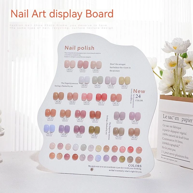 New Nail Color Display Chart Acrylic Nail Gel Polish Display Stand Color Showing Shelf False Nail Tips Card Board Manicure Tools
New Nail Color Display Chart Acrylic Nail Gel Polish Display Stand Color Showing Shelf False Nail Tips Card Board Manicure Tools