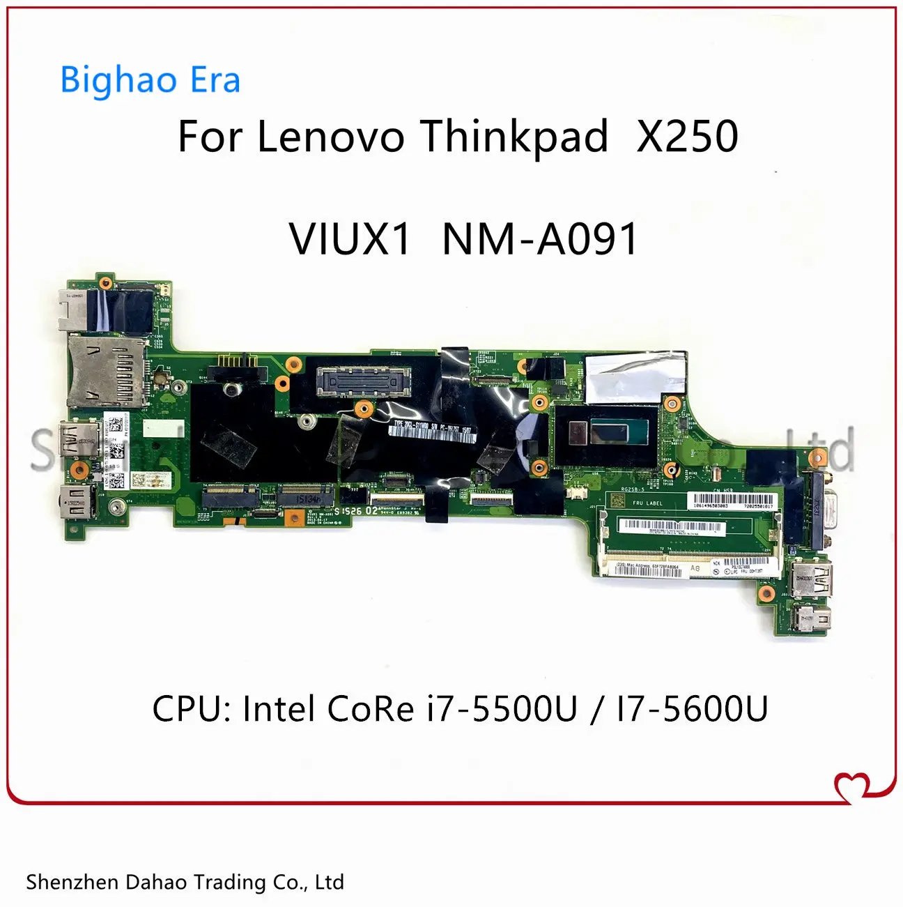 

Материнская плата VIUX1 для ноутбука Lenovo Thinkpad X250 с NM-A091/5600U 100%, тестовая работа FRU 00HT376 00HT383 00HT372 00HT387