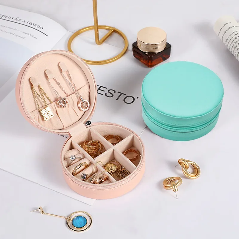 Round Jewelry Box Portable Simple Jewelry Organizer for Women Girls Gift Travel Earrings Rings Necklace Storage Case Box
Round Jewelry Box Portable Simple Jewelry Organizer for Women Girls Gift Travel Earrings Rings Necklace Storage Case Box
