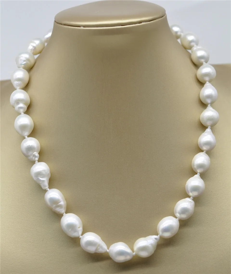 HABITOO Gorgeous 14-16mm South Sea Baroque White Pearl Necklace 18inch 14k Jewelry Chains Necklace for Woman Choker Chain
HABITOO Gorgeous 14-16mm South Sea Baroque White Pearl Necklace 18inch 14k Jewelry Chains Necklace for Woman Choker Chain