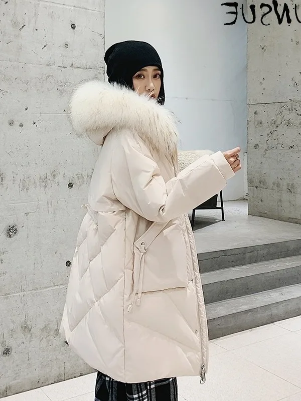 White Women's Jacket Winter 90% Duck Down Jackets Woman Natural Raccoon Fur Collar Hooded Parkas Long Coats Casaco TN212
White Women's Jacket Winter 90% Duck Down Jackets Woman Natural Raccoon Fur Collar Hooded Parkas Long Coats Casaco TN212