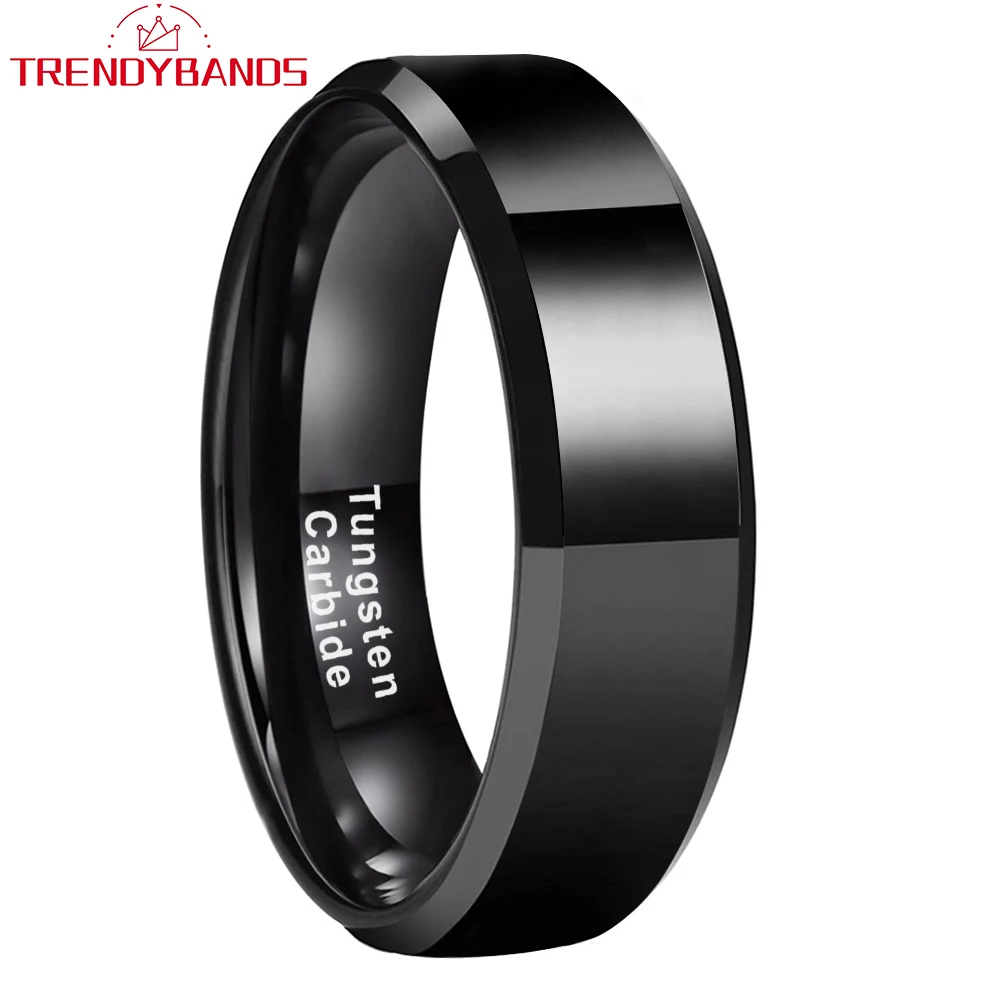 6mm Black Tungsten Carbide Engagement Rings for Women Men Wedding Band High Polished Shiny Comfort Fit
6mm Black Tungsten Carbide Engagement Rings for Women Men Wedding Band High Polished Shiny Comfort Fit