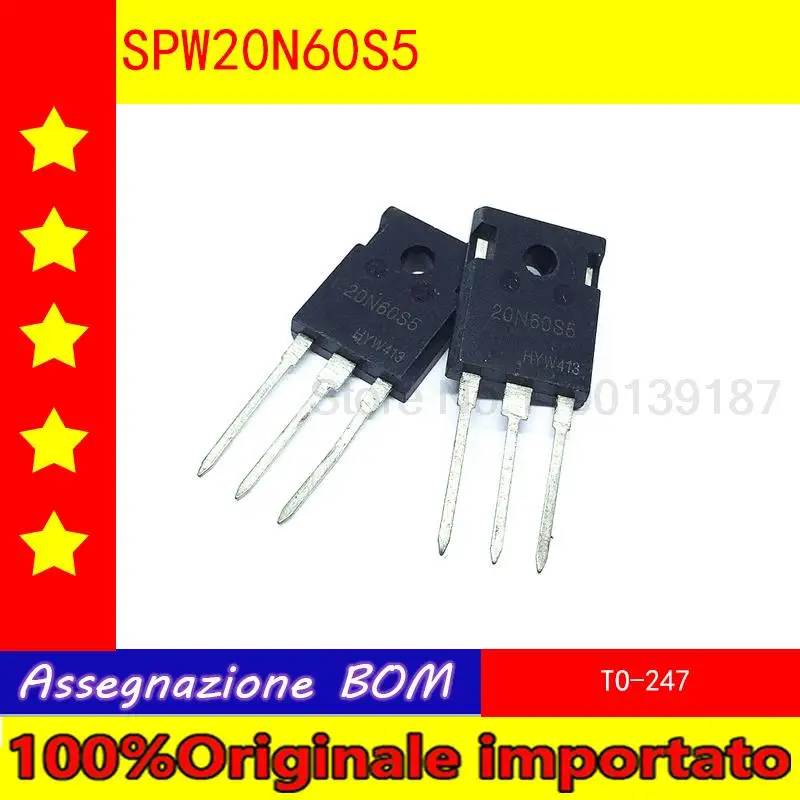 100% Оригинальный импортный 10 шт./лот SPW20N60S5 20N60S5 2SK1940 DPG30I400HA TO-247 Мощный транзистор
100% Оригинальный импортный 10 шт./лот SPW20N60S5 20N60S5 2SK1940 DPG30I400HA TO-247 Мощный транзистор
