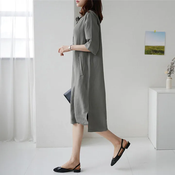 Женское платье, летнее повседневное свободное платье из хлопка и льна с коротким рукавом, серого, темно-синего цвета, фотоэлементы, Прямая п...
Женское платье, летнее повседневное свободное платье из хлопка и льна с коротким рукавом, серого, темно-синего цвета, фотоэлементы, Прямая п...