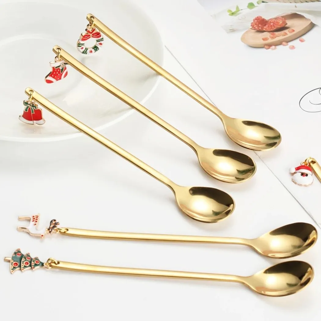 Long Handled Stainless Steel Merry Christmas Spoon Xmas Party Ornaments Christmas Gift Decor Kitchen Accessories Bar Tools
Long Handled Stainless Steel Merry Christmas Spoon Xmas Party Ornaments Christmas Gift Decor Kitchen Accessories Bar Tools