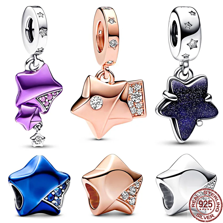 NEW 925 Sterling Silver Celestial Galaxy Star Murano Dangle Charm Beads Fit Original Pandora Bangle DIY Women Fine Jewelry Gift
NEW 925 Sterling Silver Celestial Galaxy Star Murano Dangle Charm Beads Fit Original Pandora Bangle DIY Women Fine Jewelry Gift