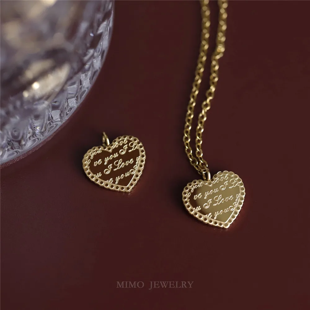 Titanium steel gold plated Iloveyou English heart letter pendant necklace DIY accessories
Titanium steel gold plated Iloveyou English heart letter pendant necklace DIY accessories