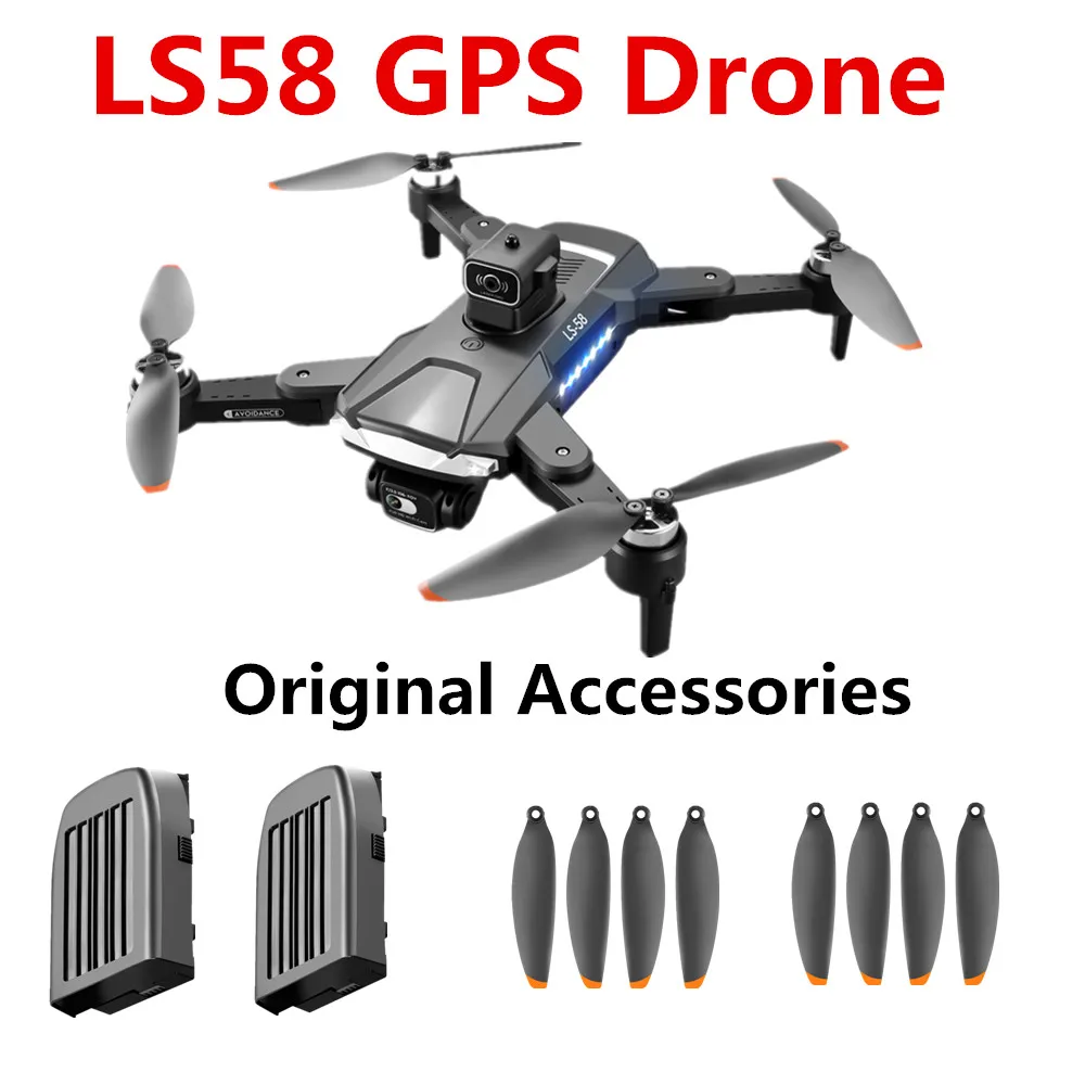 

LS58 GPS Drone Original Accessories 3.7V 3000mAh Battery Propeller Maple Leaf For LS-58 Drones Spare Parts