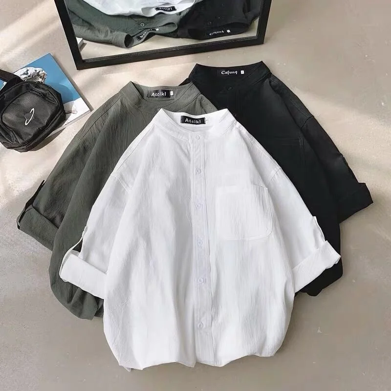 Cotton Shirt Spring Autumn 2021 Women Fashion White Top Korean Fashion Office Clothes Kpop Clothes Elegant Tunic for Man
Cotton Shirt Spring Autumn 2021 Women Fashion White Top Korean Fashion Office Clothes Kpop Clothes Elegant Tunic for Man