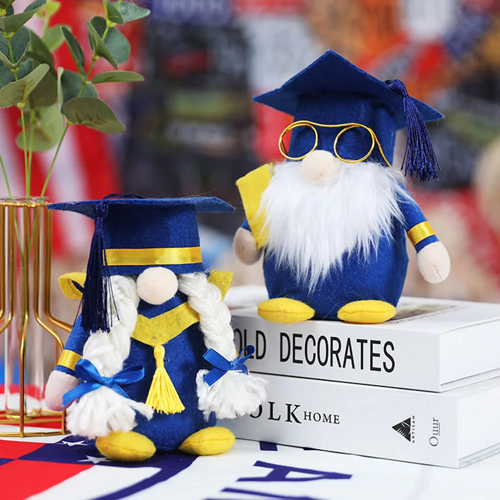 Graduation Season Blue Dwarf Faceless Doll with Doctor Hat Rudolph Doll Cute Gift for Graduates School Classroom Decor
Graduation Season Blue Dwarf Faceless Doll with Doctor Hat Rudolph Doll Cute Gift for Graduates School Classroom Decor