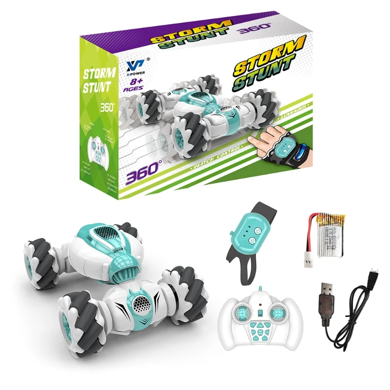 2.4Ghz Remote Control Car 4WD Watch Gesture Sensing Control RC Stunt Car with LED Light Music Effect Children's Toy
2.4Ghz Remote Control Car 4WD Watch Gesture Sensing Control RC Stunt Car with LED Light Music Effect Children's Toy