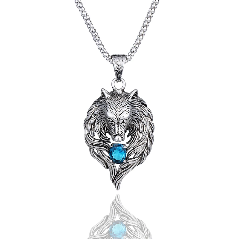 Fashion Sapphire Wolf Head Necklace Wolf Head Pendant Hip Hop Punk Necklaces for Men Animal Jewelry Party Anniversary Gift
Fashion Sapphire Wolf Head Necklace Wolf Head Pendant Hip Hop Punk Necklaces for Men Animal Jewelry Party Anniversary Gift
