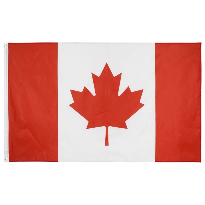 

Polyester Canada Canadian Flag 3x5ft Outdoor Double Sided Heavy Duty Canadian National Country Flags with Sewn Striped