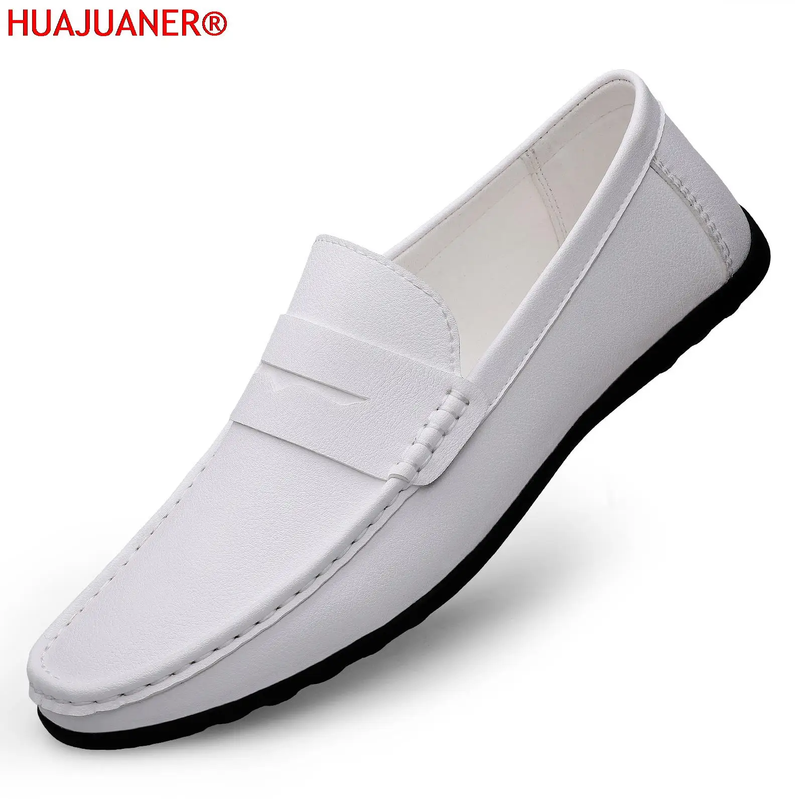 Summer Mens Casual Leather Loafers Men Loafer Shoes Fashion Light White Black Sneakers Slip-On Driving Flats Big Size 38-47
Summer Mens Casual Leather Loafers Men Loafer Shoes Fashion Light White Black Sneakers Slip-On Driving Flats Big Size 38-47