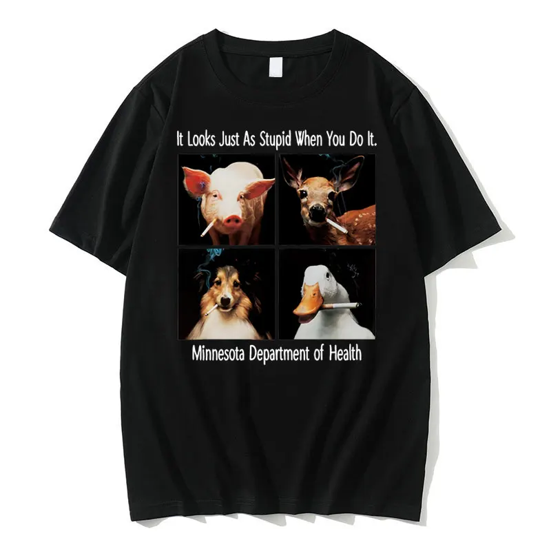 It Looks Just As Stupid When You Do It Minnesota Department of Health T Shirt Men Funny Pig Deer Dog Duck Smoking Graphic Tshirt
It Looks Just As Stupid When You Do It Minnesota Department of Health T Shirt Men Funny Pig Deer Dog Duck Smoking Graphic Tshirt