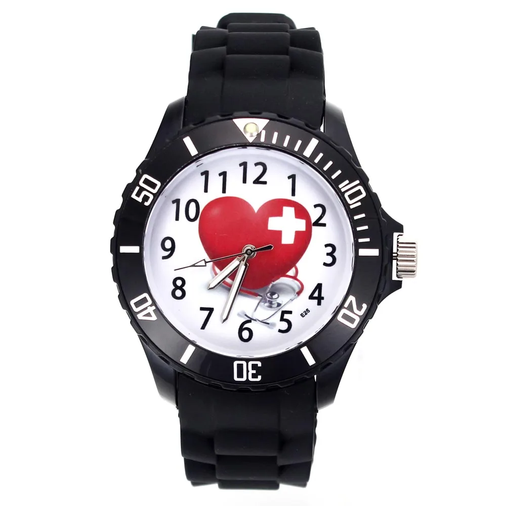Heart Shape Cross Doctor Nurse Stethoscopes Gift For Love Women Men Fashion Jewelry Black White Silicone Band Sport Wrist Watch
Heart Shape Cross Doctor Nurse Stethoscopes Gift For Love Women Men Fashion Jewelry Black White Silicone Band Sport Wrist Watch