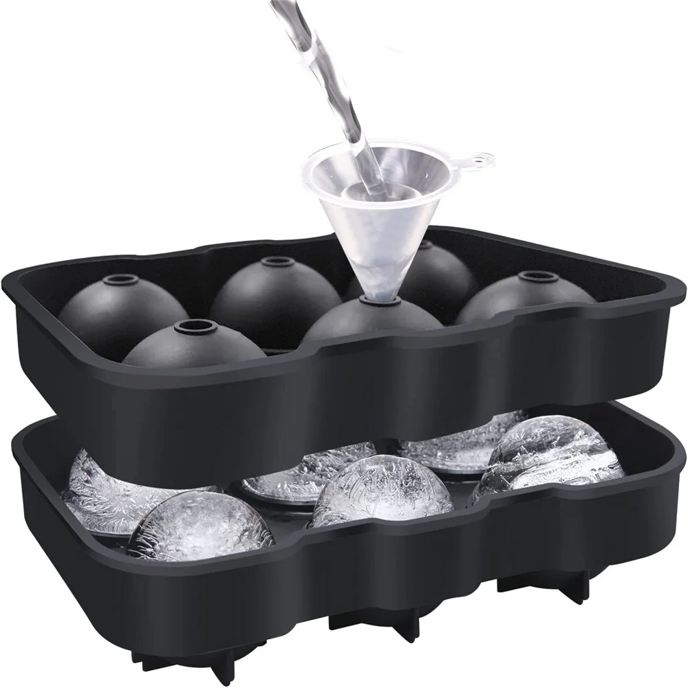 Ice Ball Maker Molds Silicone Sphere Ice Tray with Funnel 1.8inch Round Reusable Ice Ball Form for Cocktail Whiskey Tool
Ice Ball Maker Molds Silicone Sphere Ice Tray with Funnel 1.8inch Round Reusable Ice Ball Form for Cocktail Whiskey Tool