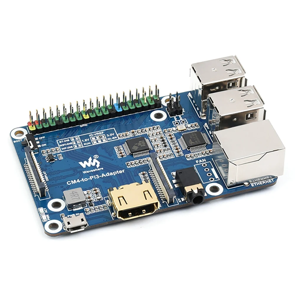 Waveshare CM4 to 3B Expansion Board for Raspberry Pi 3 Model B/B+ Motherboard Expansion Supports Access to CM4 Lite/EMMC Series
Waveshare CM4 to 3B Expansion Board for Raspberry Pi 3 Model B/B+ Motherboard Expansion Supports Access to CM4 Lite/EMMC Series