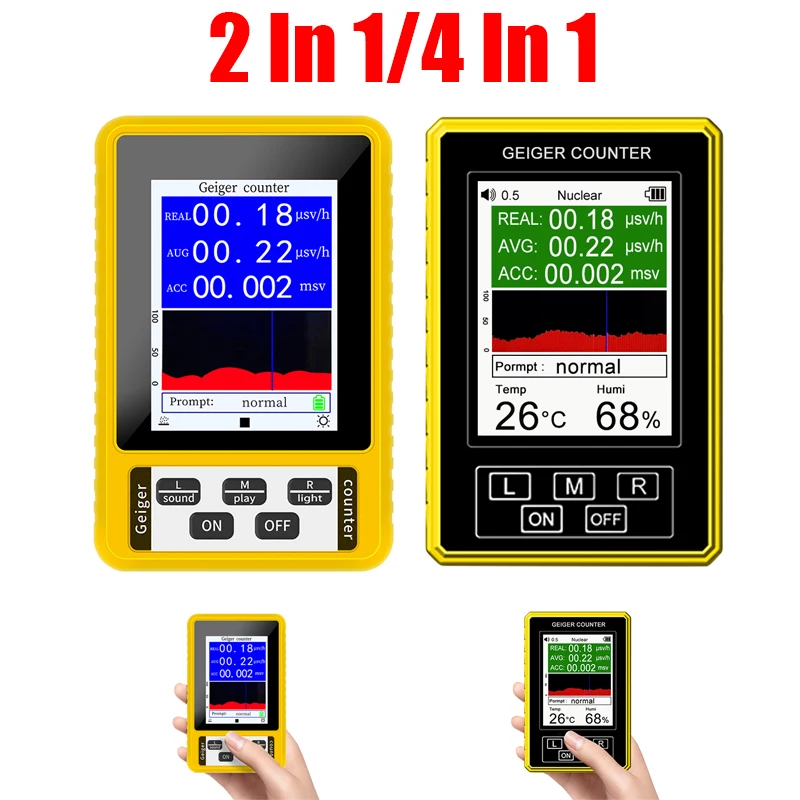 2 In 1/4 In 1 Nucleaire Radiation Detector 2-In-1 Emf Tester Geigerteller Kleur Scherm Persoonlijke Dosimeter Marmer Detectoren
2 In 1/4 In 1 Nucleaire Radiation Detector 2-In-1 Emf Tester Geigerteller Kleur Scherm Persoonlijke Dosimeter Marmer Detectoren