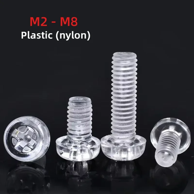 Huiruixin прозрачные пластиковые винты M2-M8 4-50мм 
Huiruixin прозрачные пластиковые винты M2-M8 4-50мм