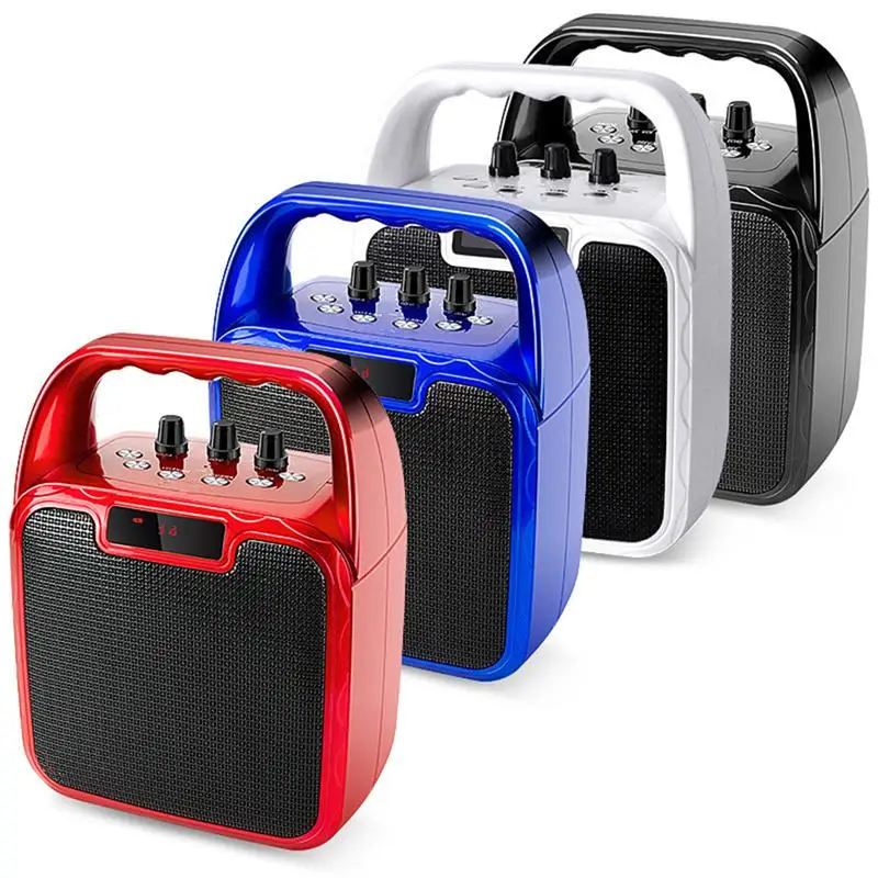 Portable Wireles Speaker Loudspeaker Sound System With Wired Microphone Outdoor Party Speaker Support U Disk (Black)
Portable Wireles Speaker Loudspeaker Sound System With Wired Microphone Outdoor Party Speaker Support U Disk (Black)