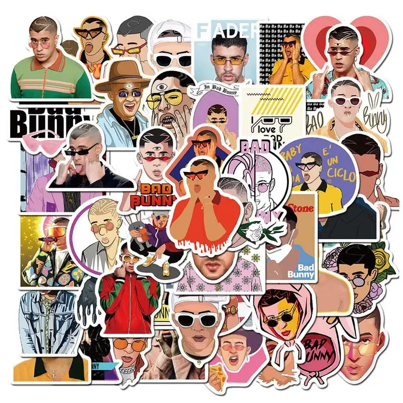 50pcs Cool Bad Bunny Stickers Waterproof Graffiti Stickers DIY Paper Suitcase Skateboard Bicycle Car Decals Children Stickers
50pcs Cool Bad Bunny Stickers Waterproof Graffiti Stickers DIY Paper Suitcase Skateboard Bicycle Car Decals Children Stickers