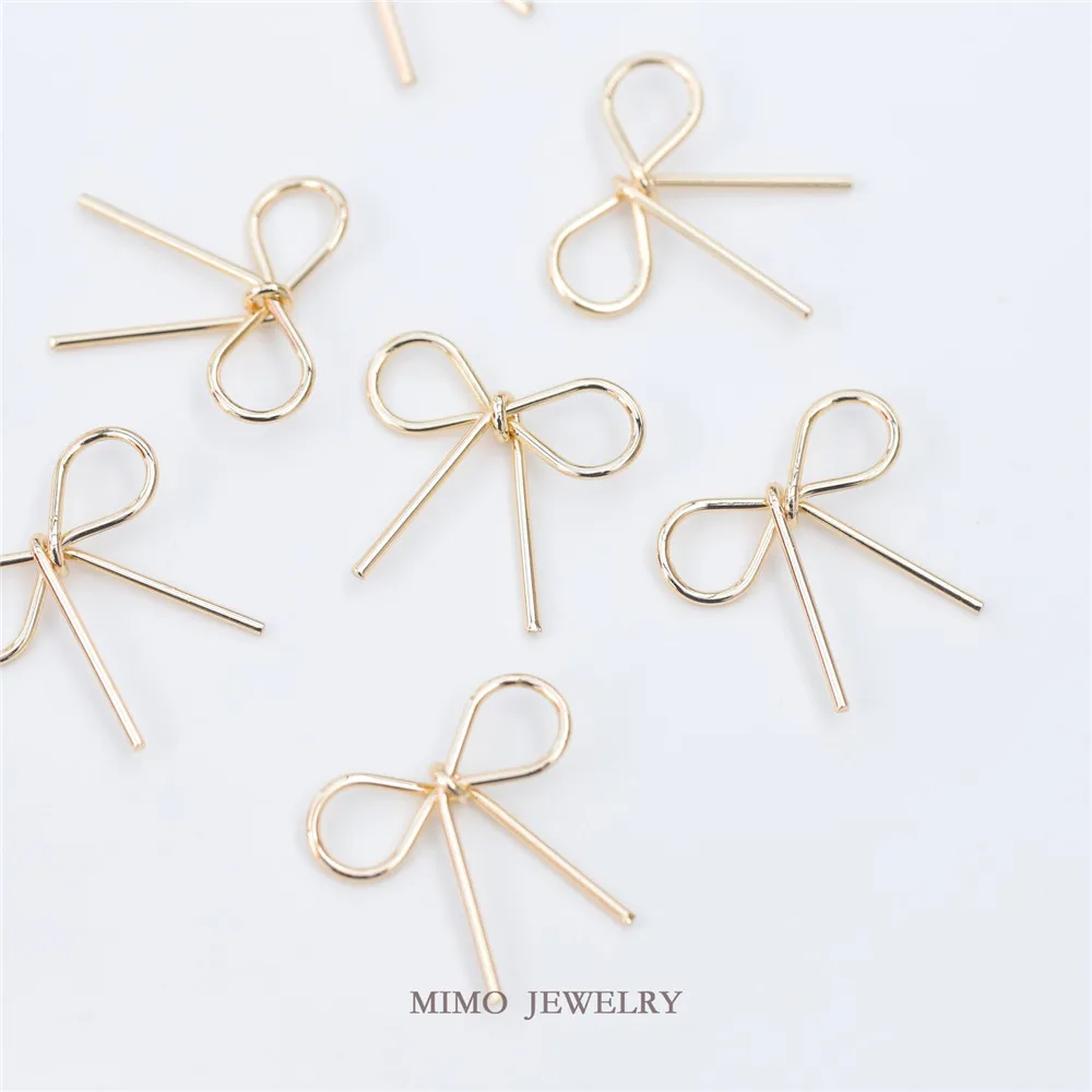Color copper plated gold handmade winding smooth bow pendant frame DIY handmade pendant
Color copper plated gold handmade winding smooth bow pendant frame DIY handmade pendant