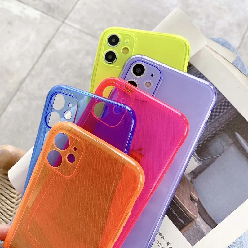 Fluorescent Neon Clear Case For iPhone 13 Pro 11 12 Pro Max XR XS Max 7 8 Plus X Soft Silicone Lens Protection Cover Coque
Fluorescent Neon Clear Case For iPhone 13 Pro 11 12 Pro Max XR XS Max 7 8 Plus X Soft Silicone Lens Protection Cover Coque